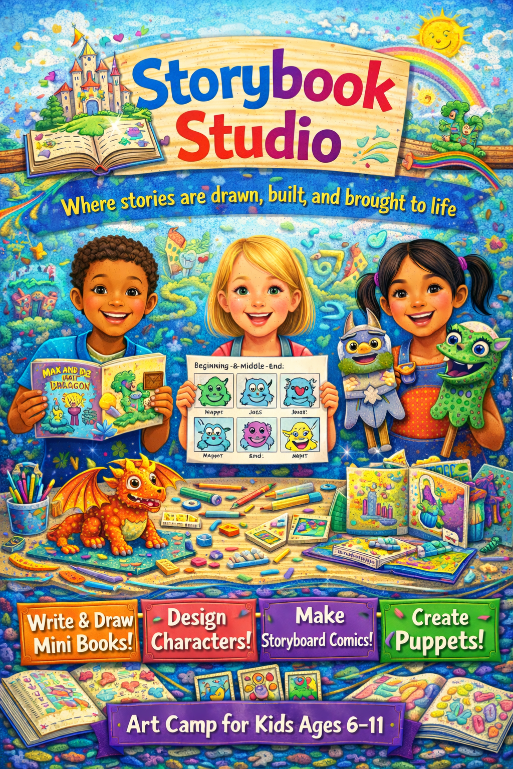 JULY 21-24 - STORYBOOK STUDIO - SUMMER ART CAMP FOR AGES 6-11