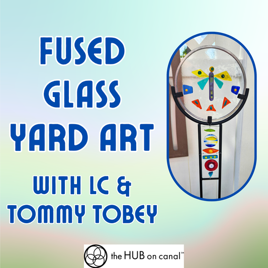 Fused Glass Yard Art with LC and Tommy Tobey