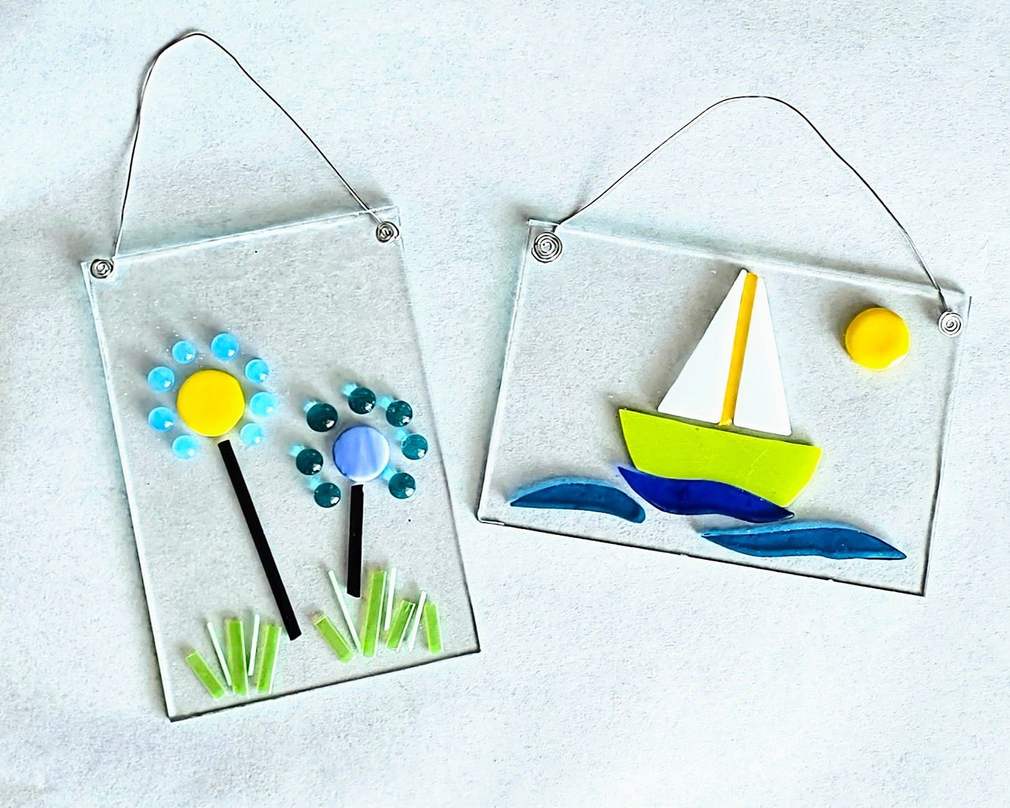 Fused Glass Suncatchers with LC and Tommy Tobey